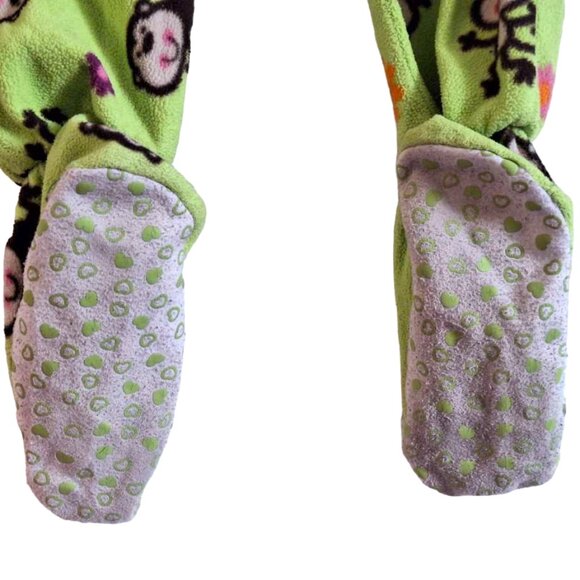 Toddler Size 3T Girls Monkey Pajamas, Footed Pjs, Jumping Beans - Picture 5 of 10